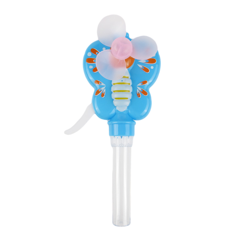 candy toy with butterfly hand pressed fan